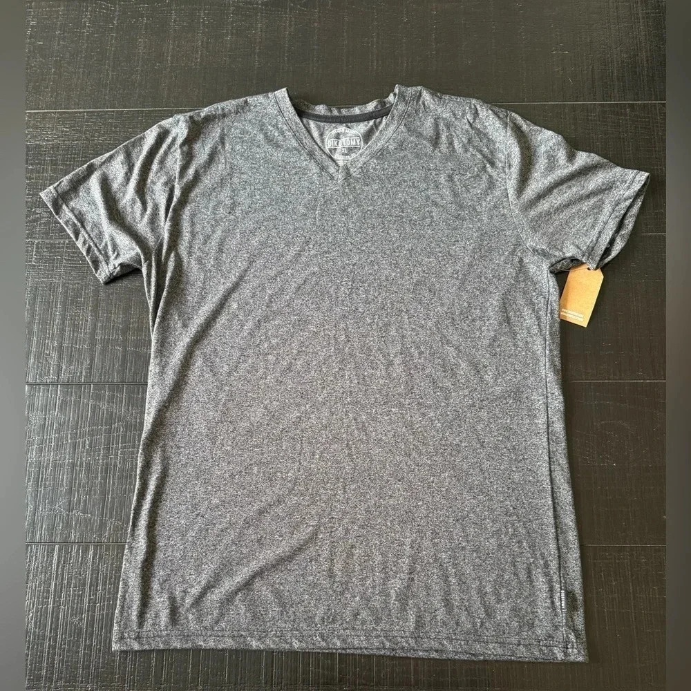 DIKOTOM V-Neck Grey Casual T-Shirt XL